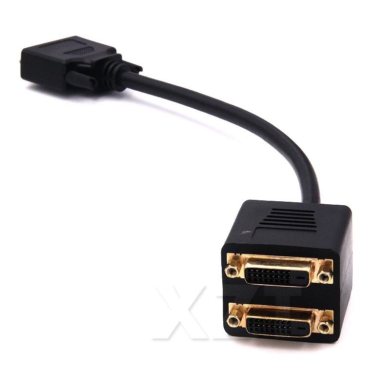 2017 новое поступление адаптер для разветвителя видеокабеля DVI Male to 2 DVI-I Female