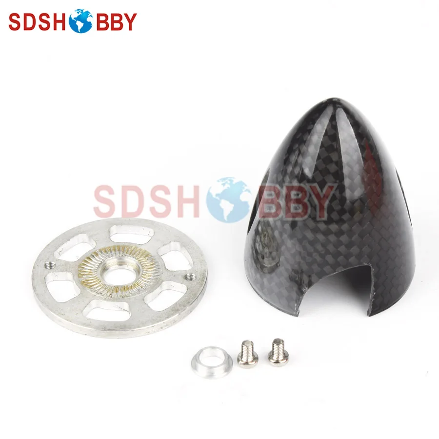 RC Model Carbon Fiber Bullet Spinner 1.75&quot(44.5mm) with Aluminum Back Plate 3K Surface Processing | Parts &amp Accs
