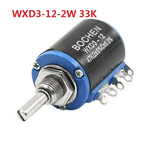 

WXD3-12-2W Shaft Dia 33K Ohm Rotary side Multiturn Potentiometer WXD3