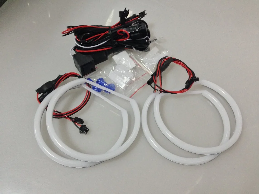 4 шт. 131мм белые кольца хлопковые фары SMD LED ангельские глаза для BMW E36 E38 E39 E46