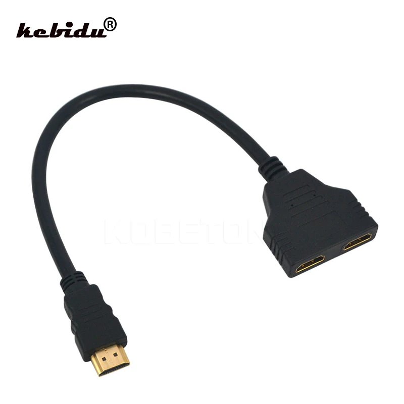Kebidu HDMI совместимых с Разделение ter адаптер конвертер мужского и женского пола