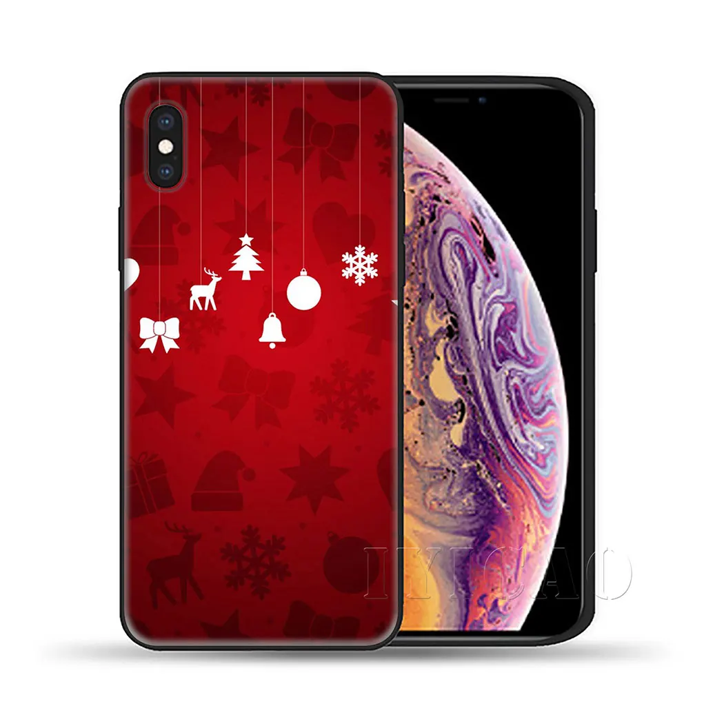 IYICAO Merry Christmas мягкий чехол для телефона iPhone XR X XS Max 6 S 7 8 Plus 5 5S SE |