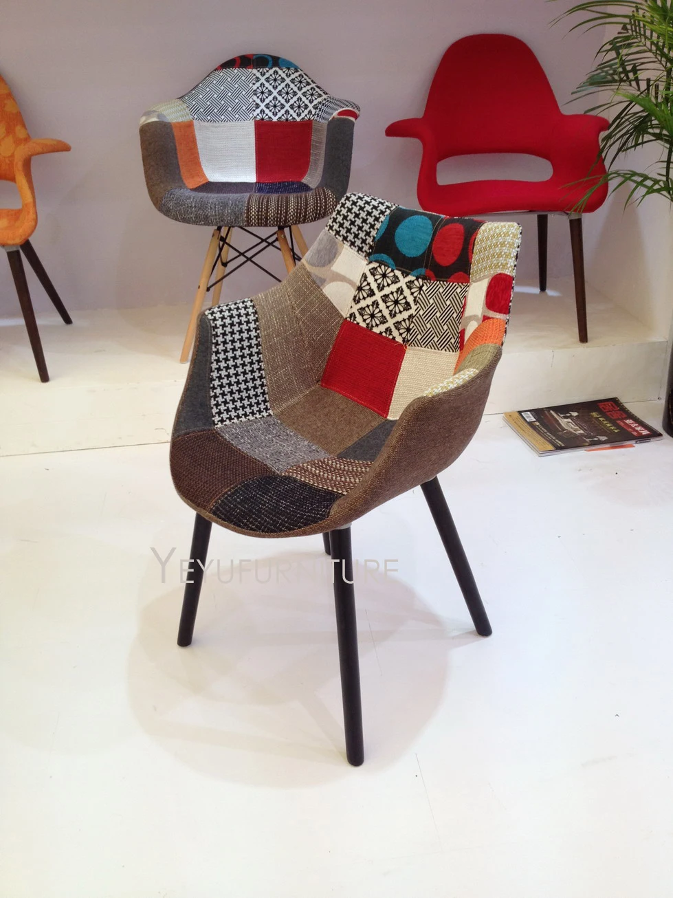 Современный дизайн твердая деревянная основа Лоскутная Ткань мягкий чехол