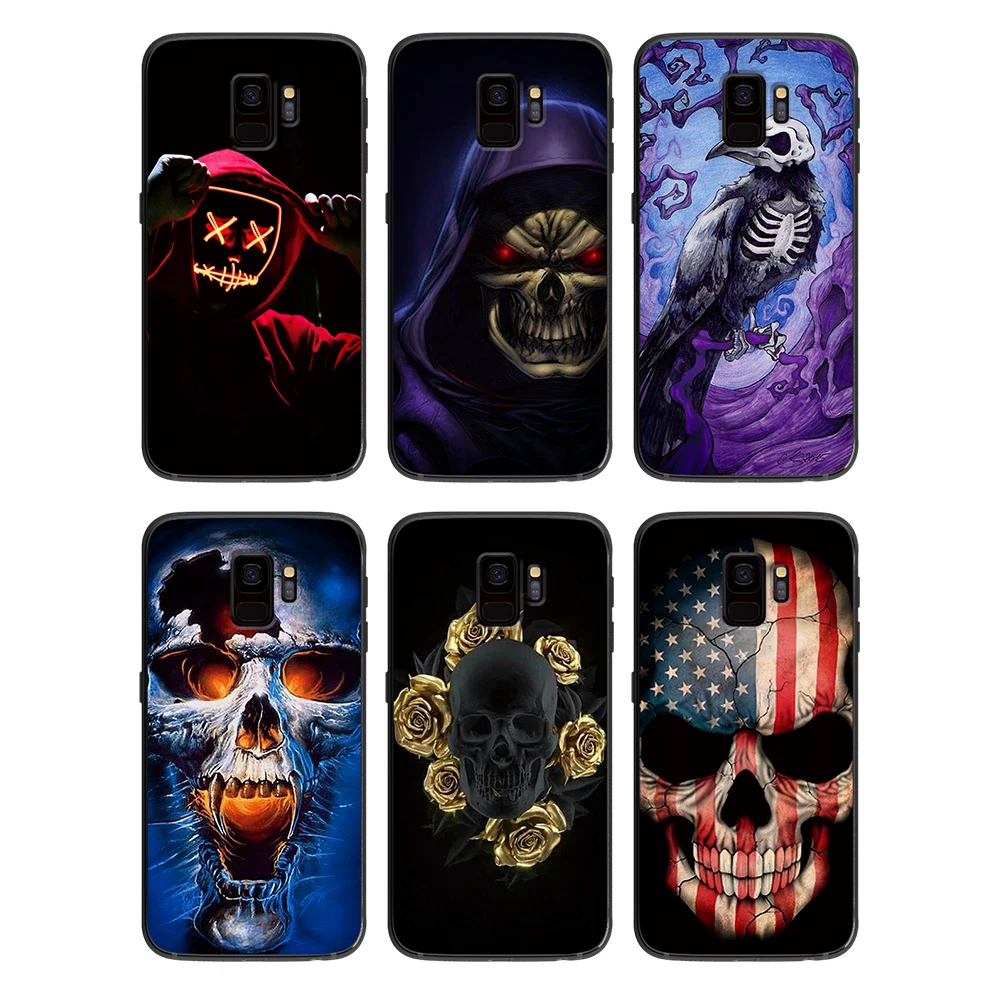 Satanic scary skull для samsung Galaxy A5 A6 A7 A8 A9 2017 чехол телефона Plus M10 M20 M30 силиконовые чехлы |