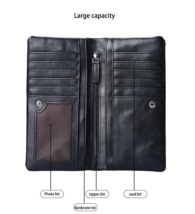 Chuwanglin fashion mens wallet long portefeuille femme casual Multi-card position men cartera mujer leather wallets E2220 | Багаж и сумки