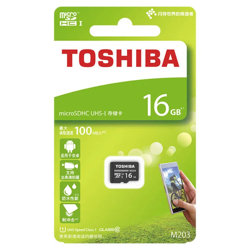 Micro SD карта TOSHIBA M203 класс 10 16 ГБ 32 ГБ 64 Гб 128 Гб карта памяти C10 Mini SD карта SDHC SDXC UHS-I TF карта для смартфонов/телевизоров - Емкость: 16GB