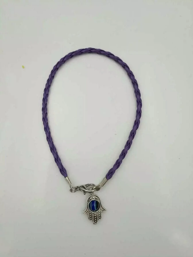 Многоцветный Плетеный браслет на шнурке Good luck Фатима Hamsa сглаза подвеска для