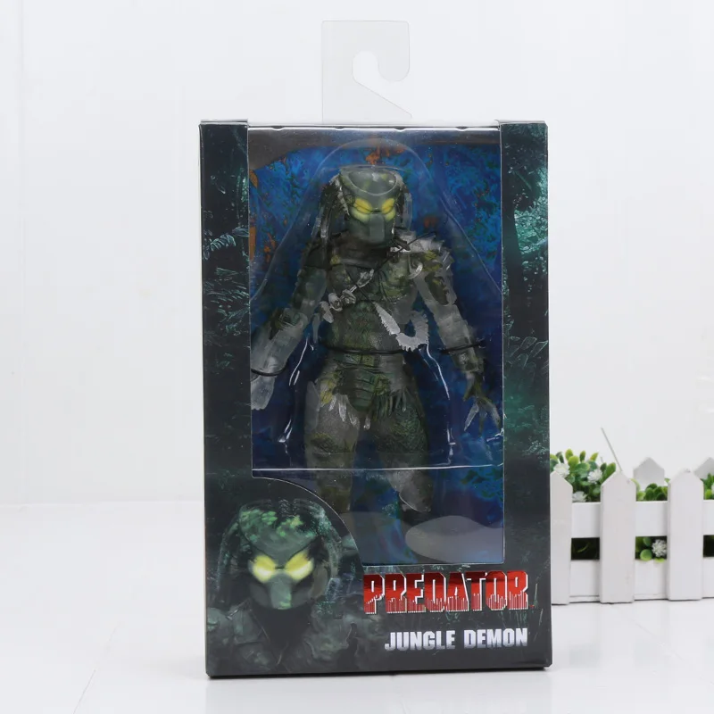 NECA Predator 30th anniversary jungle demon entake excussion Маскировка голландский Охотник за джунглями безразмерная фигурка демона подарок - Цвет: in box green