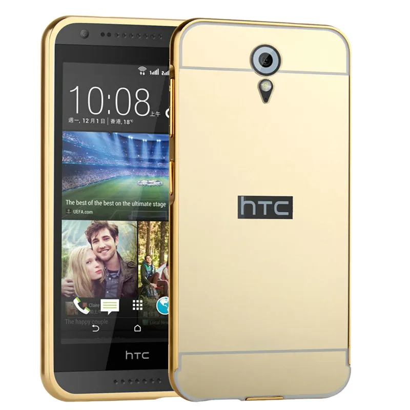 Новый чехол для HTC Desire 620 620G корпус зеркальная задняя крышка и алюминиевая