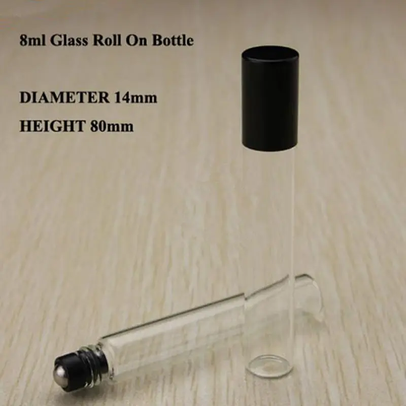 

8ml/cc Empty Glass Vials Mini Glass Essential oils Bottles With Metal Roll-on Ball Cosmetic Essential Oils Bottle F20171477