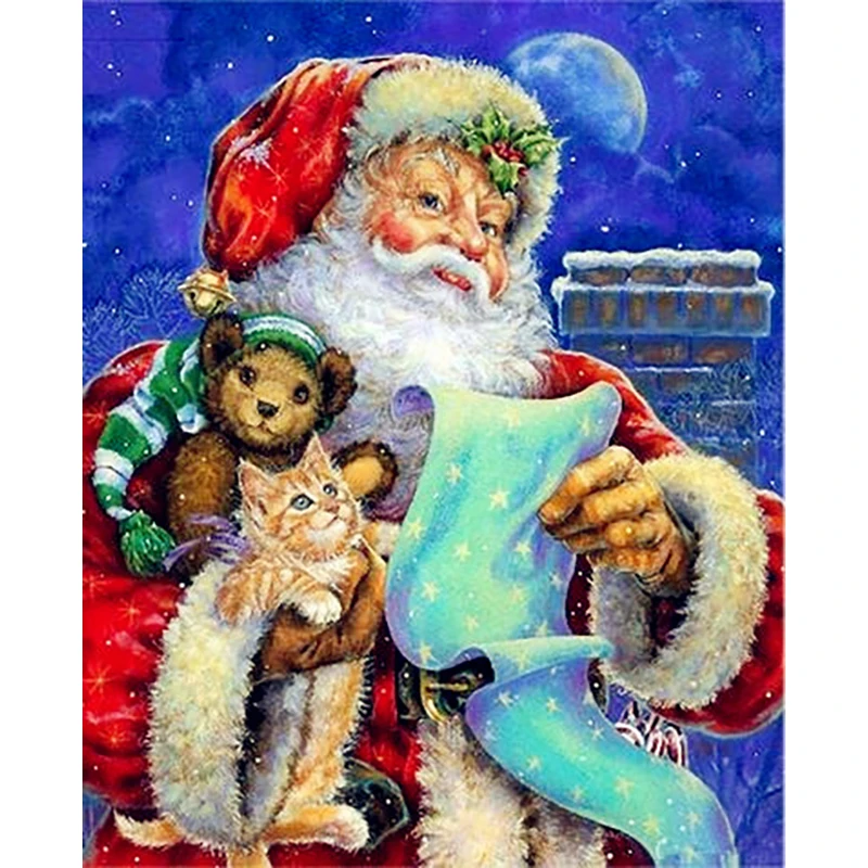

Christmas gift cards tree new arrival DIY Crystal full drill square 5D diamond painting cross stitch kit mosaic round rhinestone