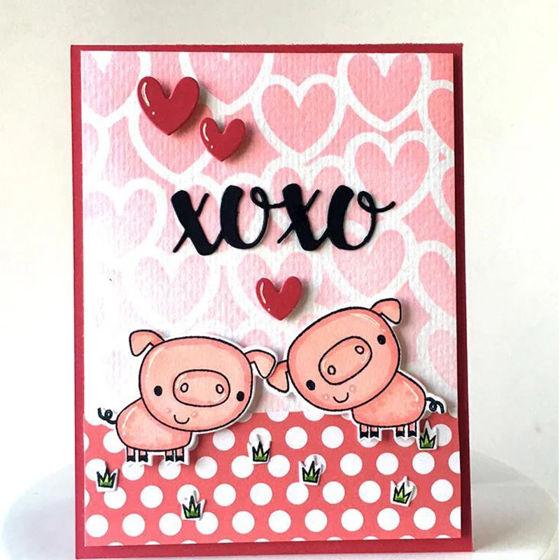 Симпатичная маленькая свинка прозрачные штампы печать для скрапбукинга