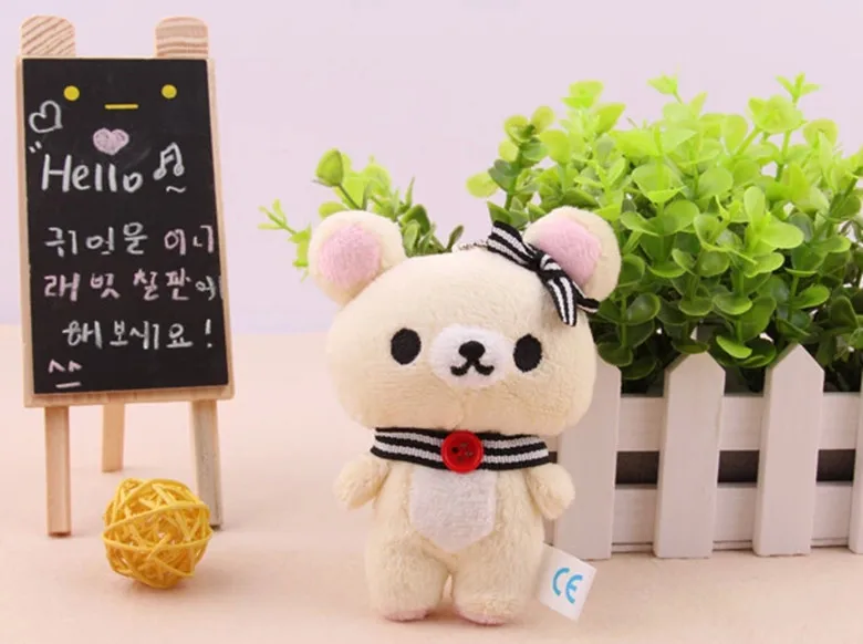 2017 2 шт./компл. Kawaii 11 см Lover Медведь Rilakkuma плюшевый игрушечный чучело мягкая фигурка