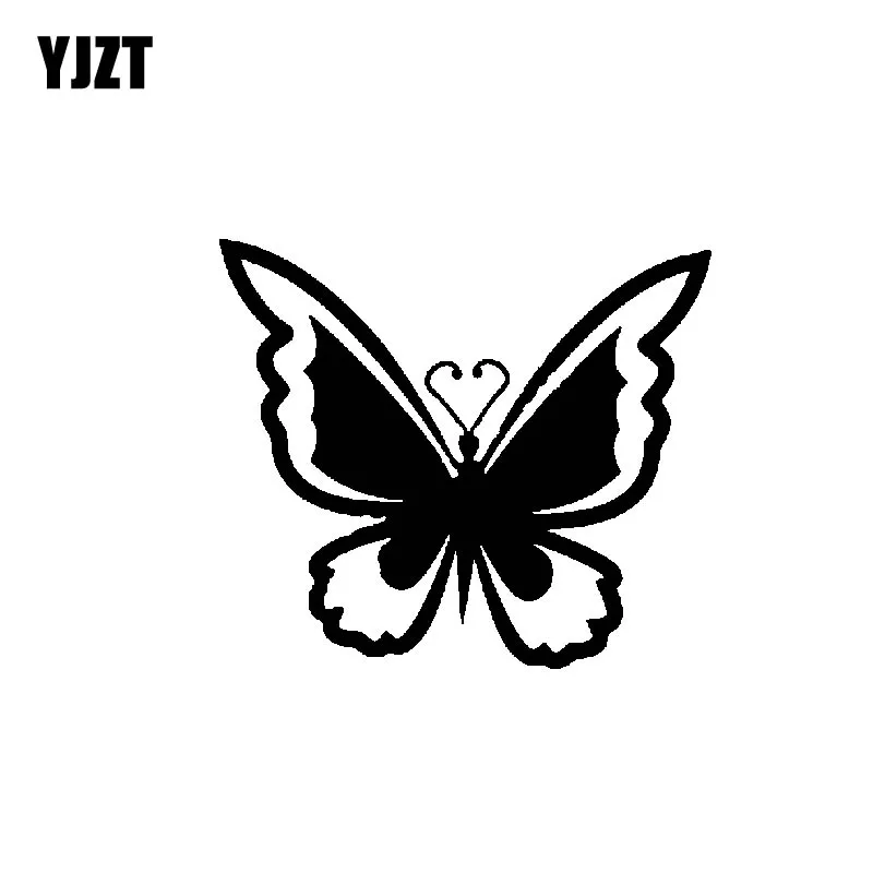 

YJZT 12.6CM*10.2CM Minimalist Interesting Cute Insect Dazzling Artistic Vinyl Decal Car Sticker Black/Silver C19-1471