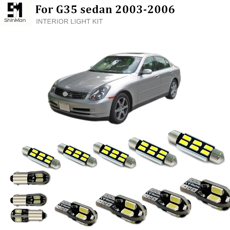 Shinman 10X Авто ошибок светодиодный интерьер светильник комплект посылка для Infiniti G35