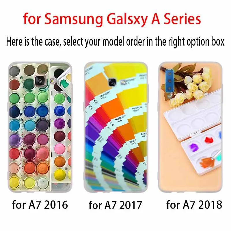 Палета для воды цвет Pinterest чехол Samsung Галактики A12/A20/A51/A70/A20s/A21s/A32/A50/A50s/A42/A52/A72 5G A8 A7 A6