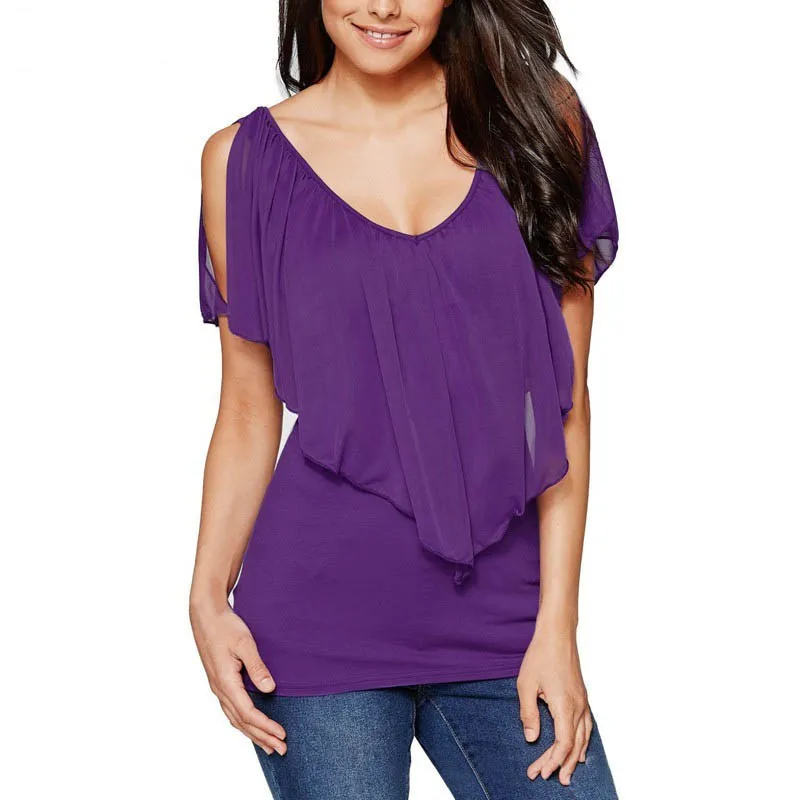 Футболки женские 2017 летние топы сексуальные с открытыми плечами v образным