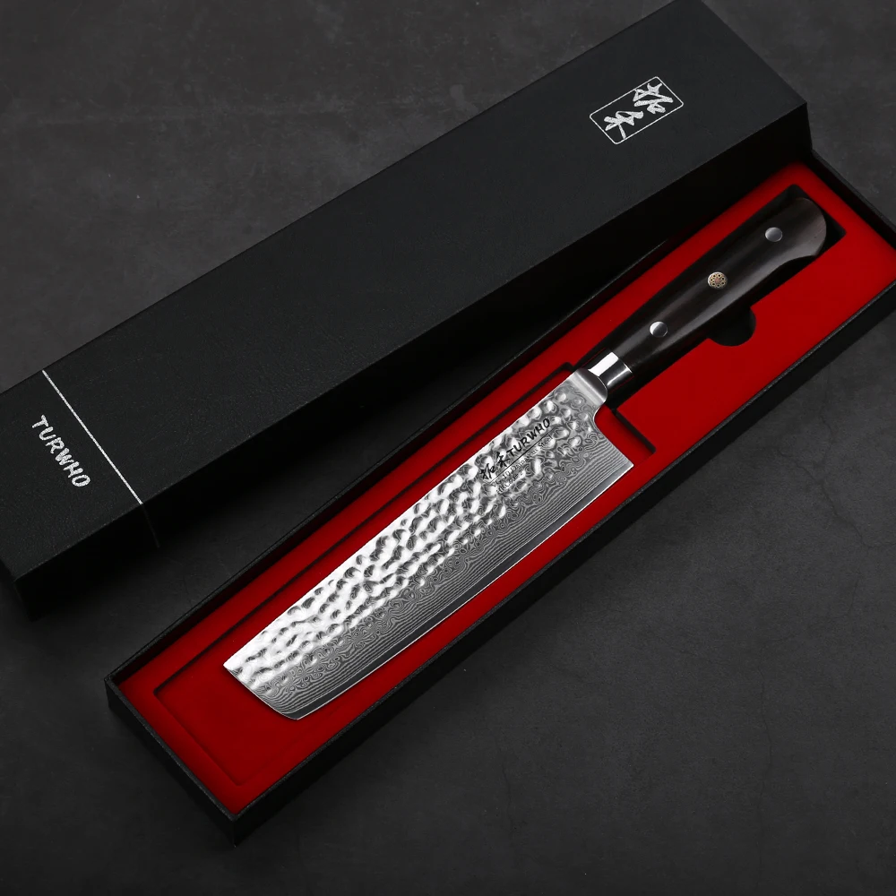7 дюймовые овощные ножи TURWHO Nakiri японский Профессиональный кухонный нож из