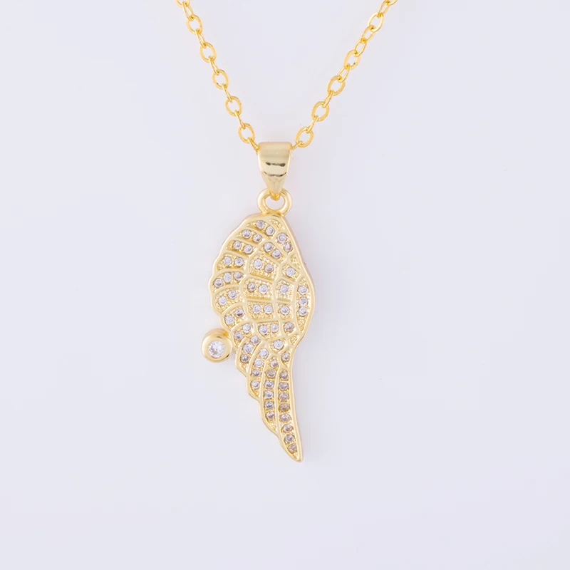 

Fashion Jewelry Vintage Zircon Wings Necklaces Pendants For Women Accessories Diy Micro Pave Chain Necklace Bijoux Chokers Femme