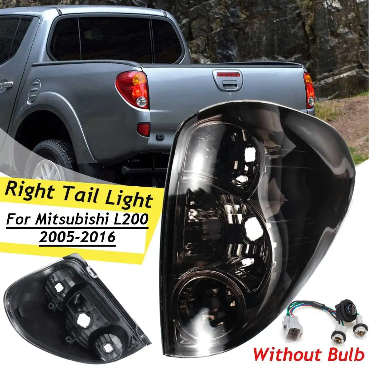 right Дымовой задний светильник для Mitsubishi L200 Triton Colt Pickup 2005- задний светильник, боковой задний тормоз, задний стоп-сигнал, автомобильные аксессуары - Цвет: right