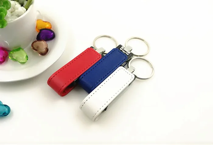 Высококлассный кожаный брелок для ключей 3 цвета U диск флэш накопитель 4 ГБ/8 ГБ/16