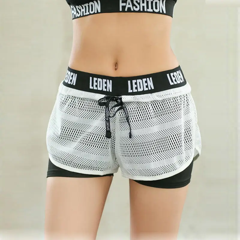 Спортивные шорты для фитнеса женские дышащие быстросохнущие йоги бега