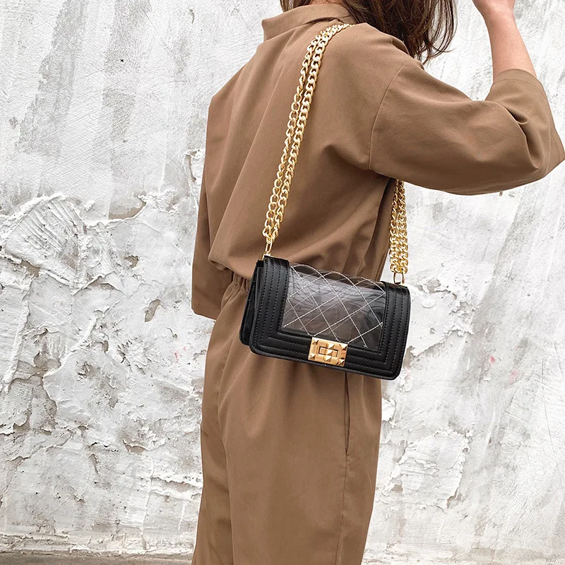 Youda/Новинка 2019 года модная женская сумка на плечо с цепочкой однотонная из