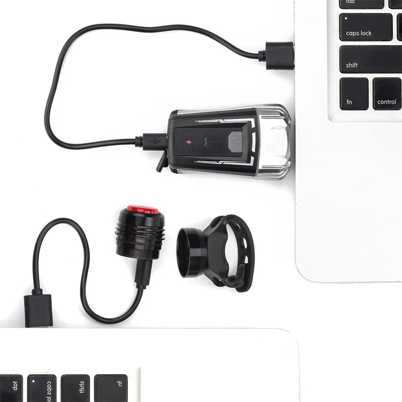 

BIKEIN 2pcs Road Bike Led Front Light + Taillight USB Rechargeable MTB Bike Handlebar Light Cycling Mountain Bicycle Accessories