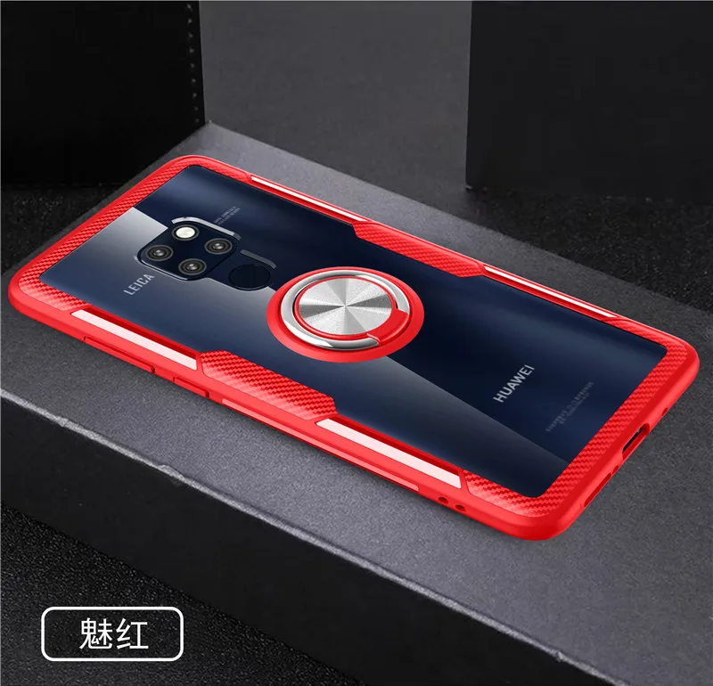 Чехол из закаленного стекла для huawei mate 20 X чехол для huawei mate 20 9 10 Pro 30 P20 Lite кольцо на палец прозрачный противоударный чехол