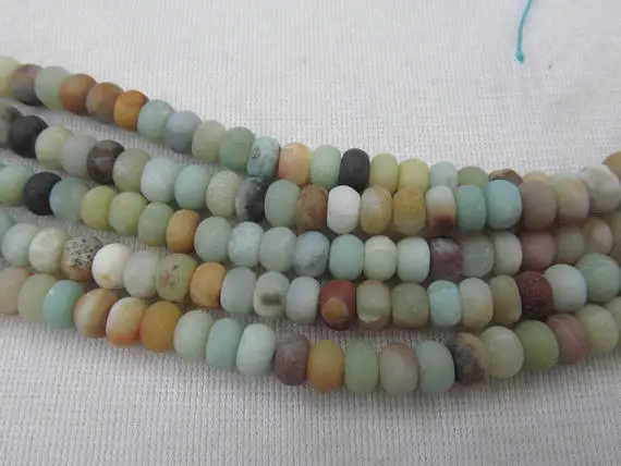 Две 16 &quotнити матовые Амазонит Rondelle heishi Краб бусины 4-10 мм | Украшения и аксессуары