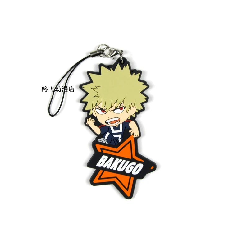 My Hero Academy Bakugo Katsuki OCHACO URARAKA Todoroki Shoto Asui Tsuyu фигурка аниме модель резиновый брелок Подвеска 6 см
