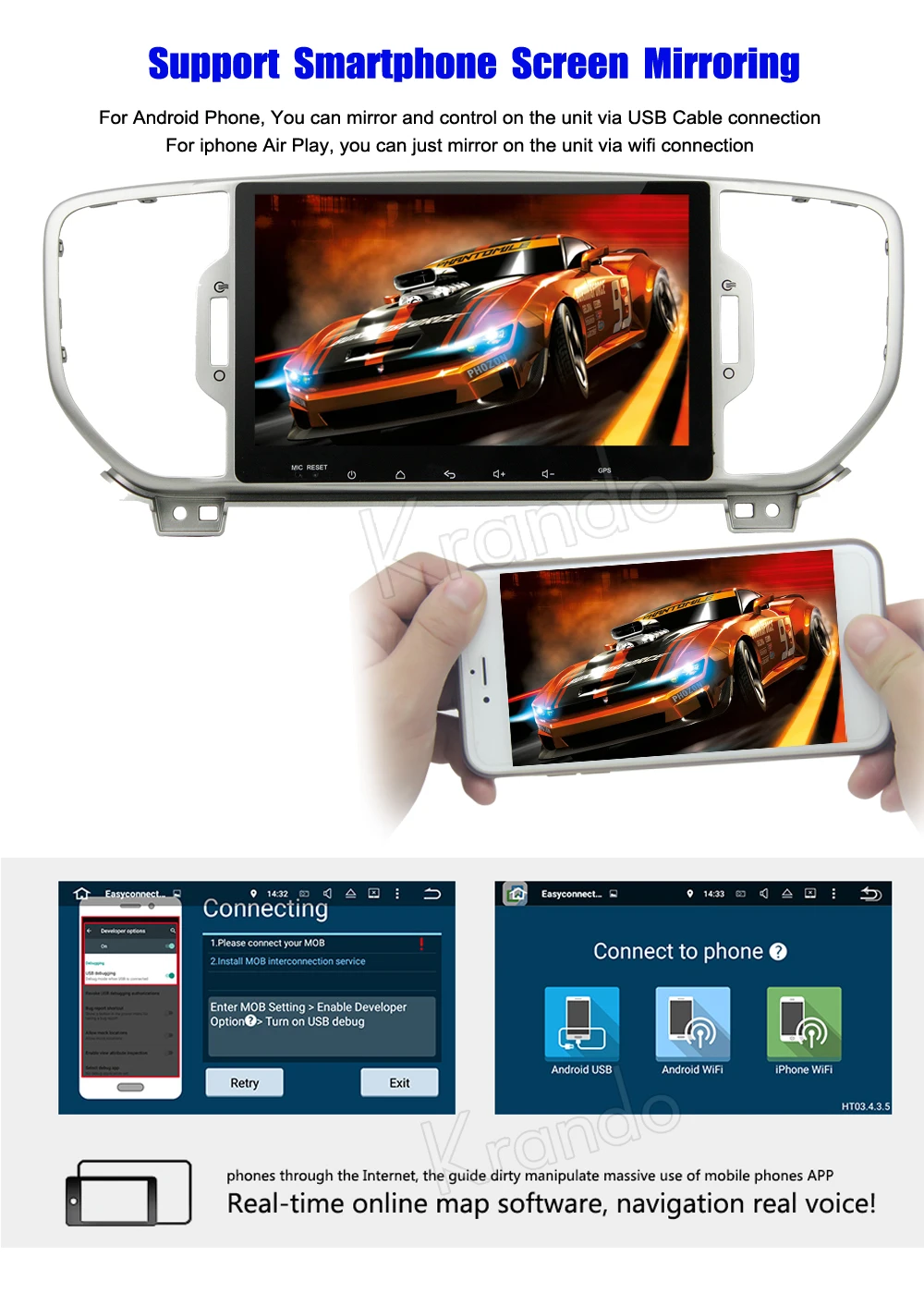 Krando 10 1 &quotAndroid 7 Автомобильная Мультимедийная система с сенсорным радио для Kia