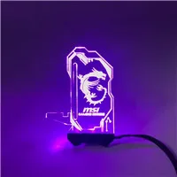 Pink(Remark NO.) RGB, акриловый кронштейн для графического процессора, Мульти Стиль, подсвеченный кронштейн для видеокарты, шасси, лампа верия, вертикальный разъем, поддержка ASUS AURA - Цвет лезвия: Pink(Remark NO.)