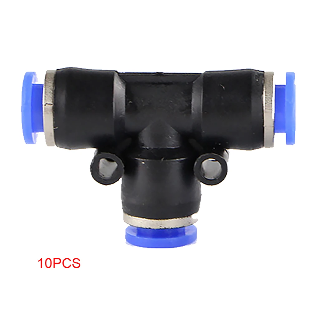 10 шт. три способа пуш ап в одном Т образном Быстрый Фитинги разъем PE 4 6 8 12| |