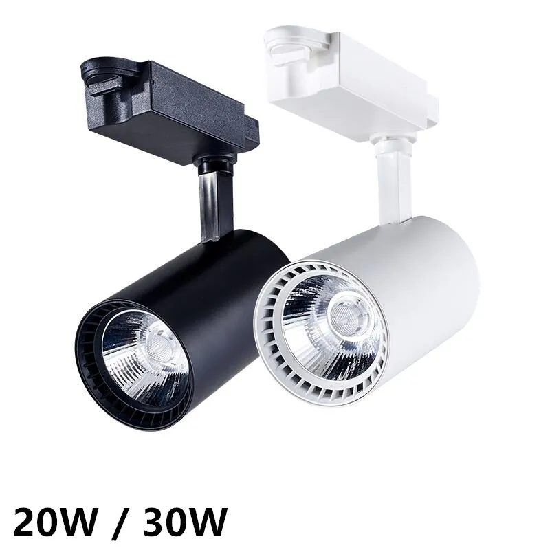 Лидер продаж алюминиевый светодиодный Трековый светильник COB 20 Вт 30 черный