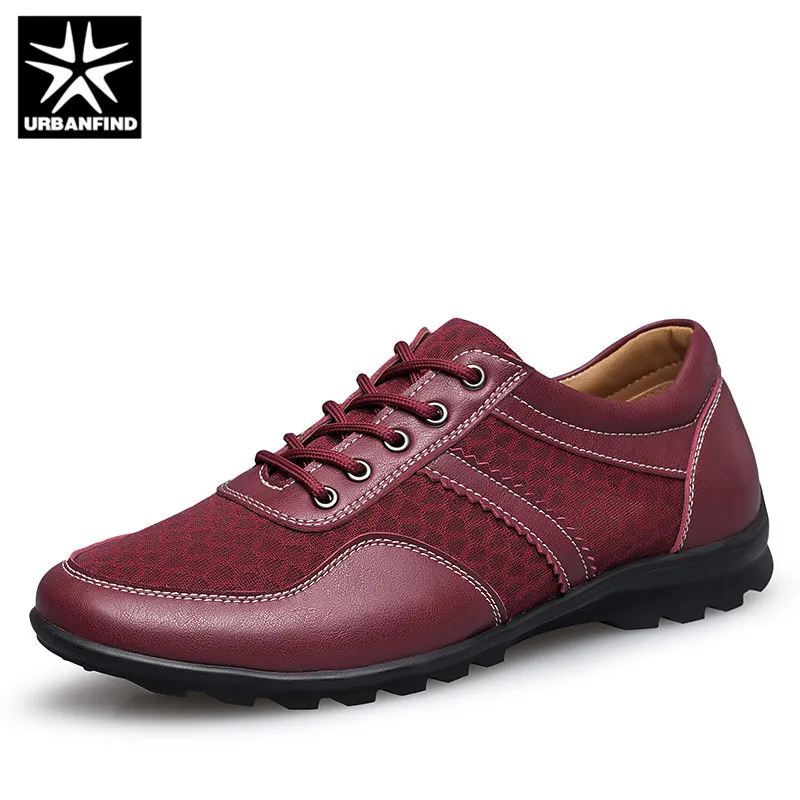 URBANFIND/мужские модные кроссовки из сетчатой кожи большие размеры 37-47 дышащая