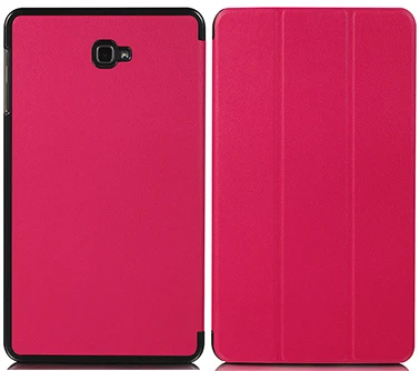 PC-Rose Red Чехол для samsung Galaxy Tab A 10,1 SM-T580 T585 из искусственной кожи чехол для планшета с функцией автоматического сна/пробуждения чехол для samsung Galaxy Tab A6 10,1 чехол - Цвет: PC-Rose Red