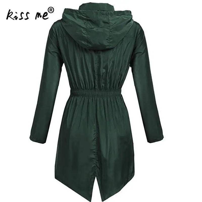 Женский тренчкот однотонное пальто с капюшоном на талии для кемпинга Женская