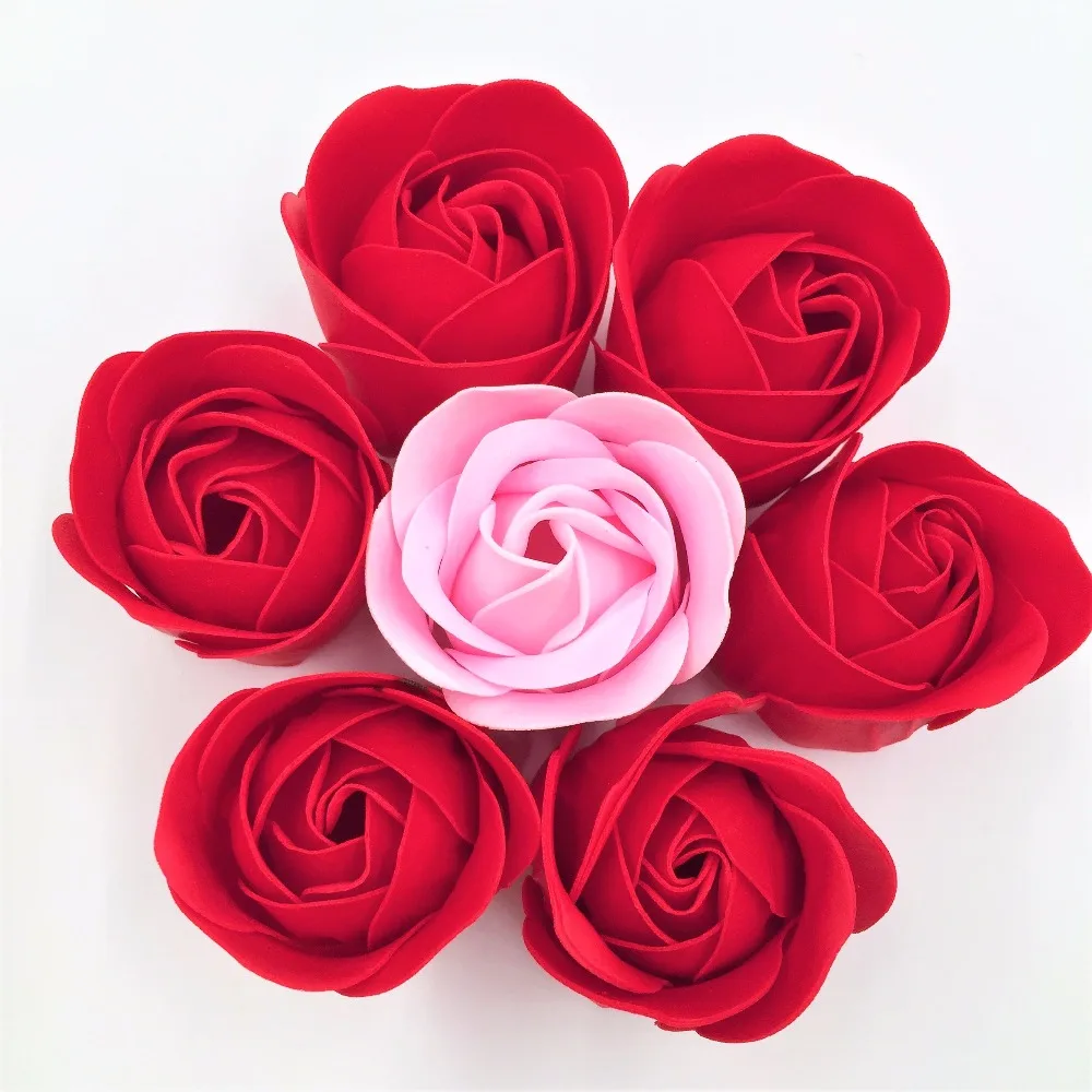 Роза Мыло цветок ароматические лепестки цветка 18 головок с коробкой для День