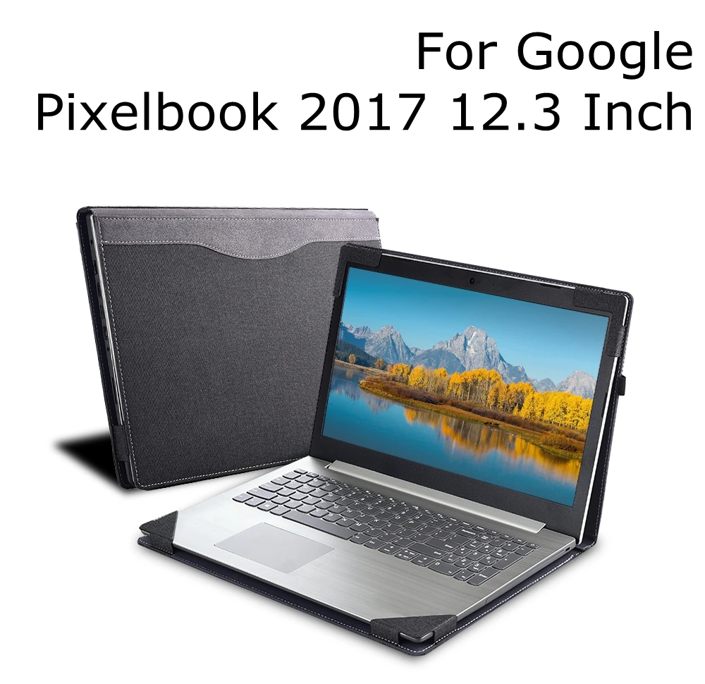 Крышка для Google Pixelbook 12," Комплексное из искусственной кожи жесткий чехол 2 в 1 чехол для Google Chromebook-Pixelbook 12,3 дюймов