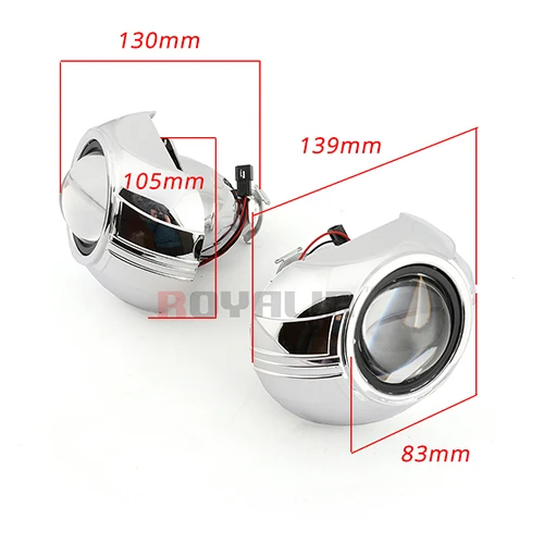 ROYALIN новейшие линзы 2,5 ''Bi-xenon HID H1 проектор Объектив LHD VER 8,1 для H1 H4 H7 авто освещение модифицированное авто-Стайлинг использование лампы H1 - Цвет: Smax Shrouds