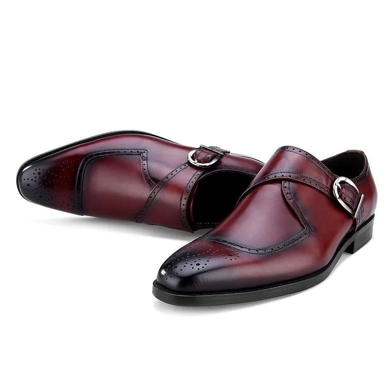 Мужские туфли из натуральной кожи Mengke с квадратным вырезом обувь в британском