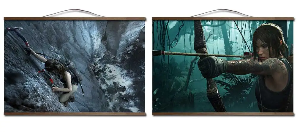 Shadow of the Tomb Raider игровой плакат для HD холст декоративные постеры настенная живопись с твердой деревянной подвеской свиток
