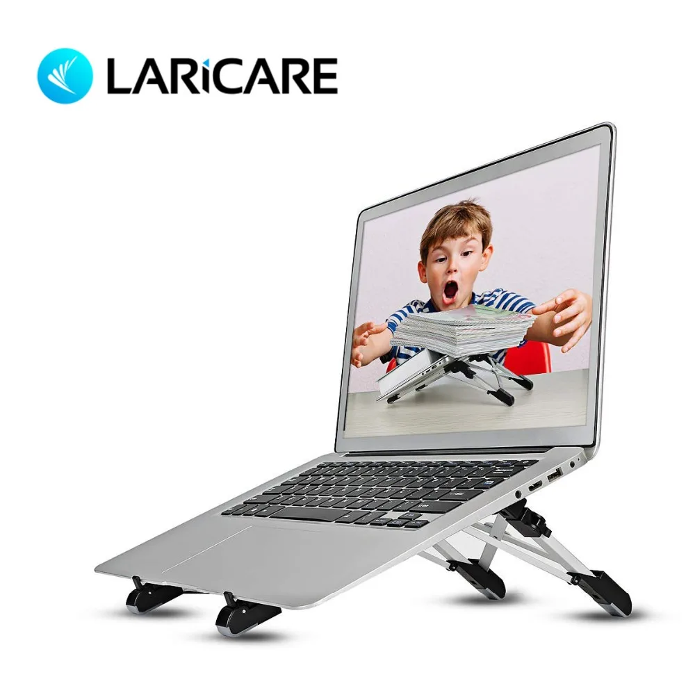 Портативная подставка для ноутбука LARICARE алюминиевая мини с регулируемой высотой