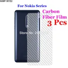 3 шт.лот, для Nokia 3, 5, 6, 5,1, 6,1, 7,1, 8,1, 7 Plus, 8, Sirocco X5, X6, X7, 3D, нескользящая прозрачная защитная пленка из углеродного волокна