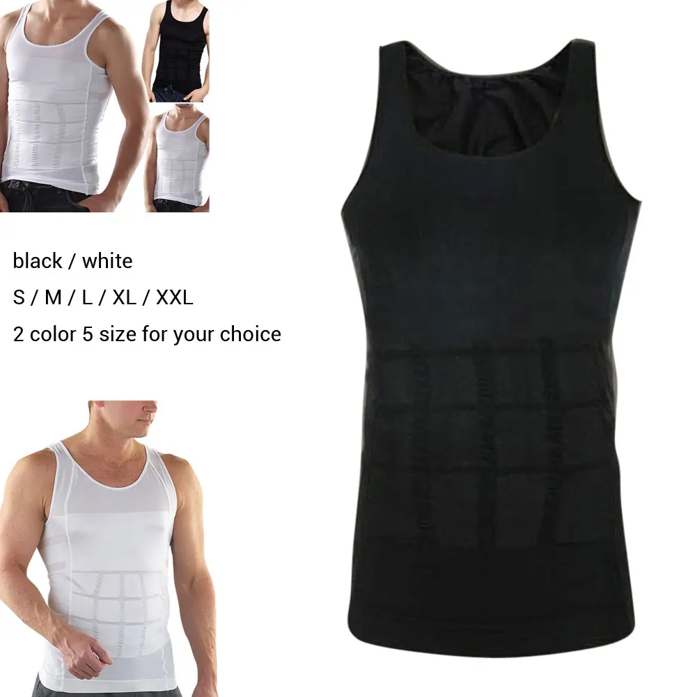 Мужской облегающий жилет для похудения Abs нижнее белье живота|white undershirts men|undershirt
