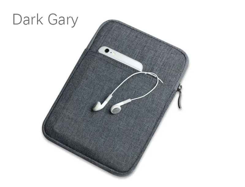 dark gary На молнии рукава сумка для microsoft Surface Go 10 дюймов планшеты защитный чехол двойной хранения - Цвет: dark gary