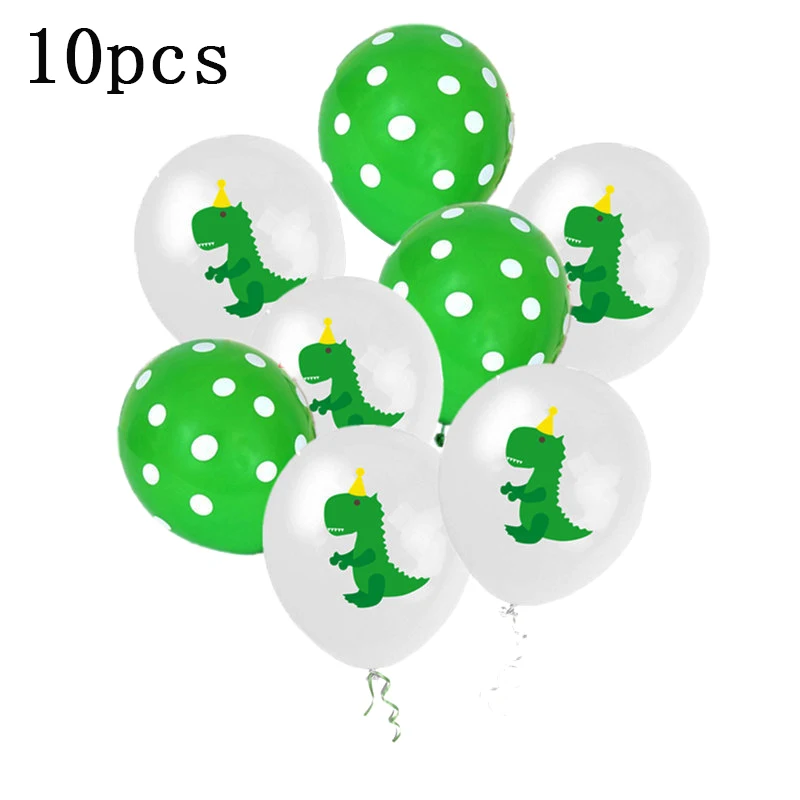 latex balloon x10pcs 20 шт мотив динозавра бумажная салфетка одноразовая салфетка Беби Шауэр детский Декор для вечеринки в честь Дня Рождения бумажное полотенце одноразовая посуда - Цвет: latex balloon x10pcs