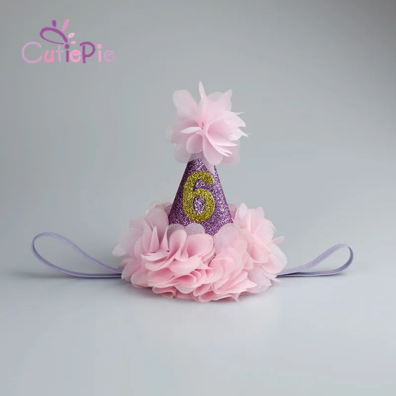 Миниатюрная Коническая Шляпа на день рождения повязка голову с отделкой в виде