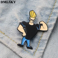 dmlsky brave boy clothes brooch metal enamel pin women and men fashion brooches shirt collar pins badge m3583